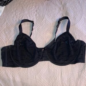 Flocked Logo Bra